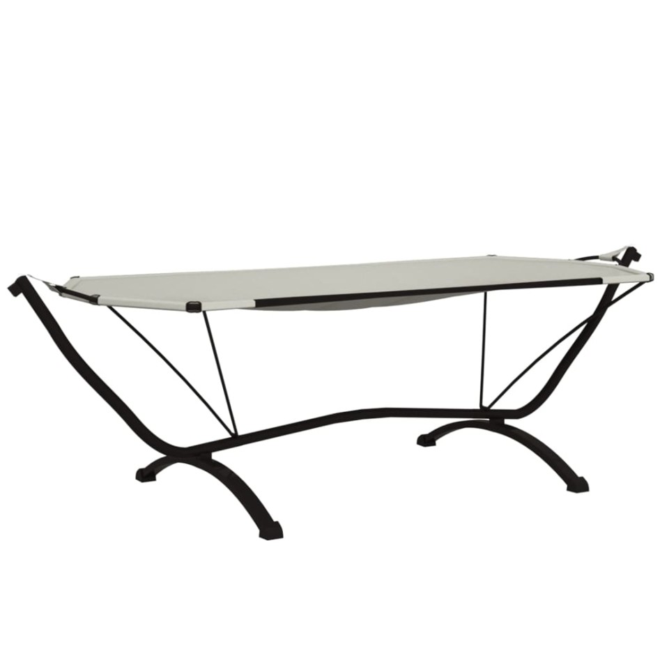 Tumbona de jardín con dosel de acero y tela oxford