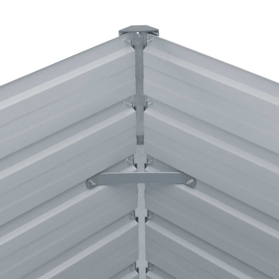 Jardinera elevada de acero galvanizado marrón 160x80x45