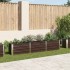 Arriate de jardín de acero galvanizado marrón 240x40x45