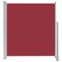 Toldo lateral retráctil de patio rojo 140x300