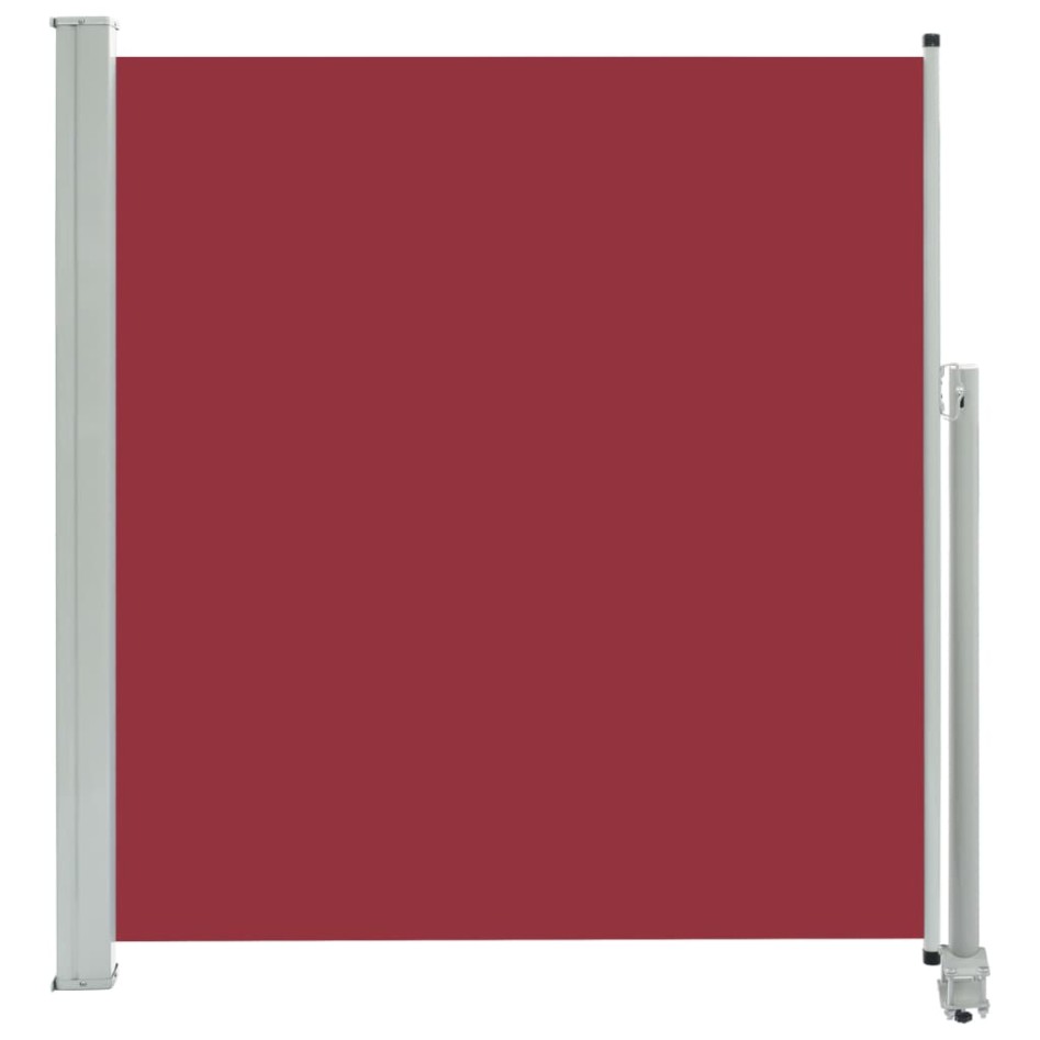 Toldo lateral retráctil de patio rojo 140x300