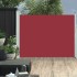 Toldo lateral retráctil de jardín rojo 140x500