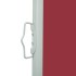 Toldo lateral retráctil de jardín rojo 140x500