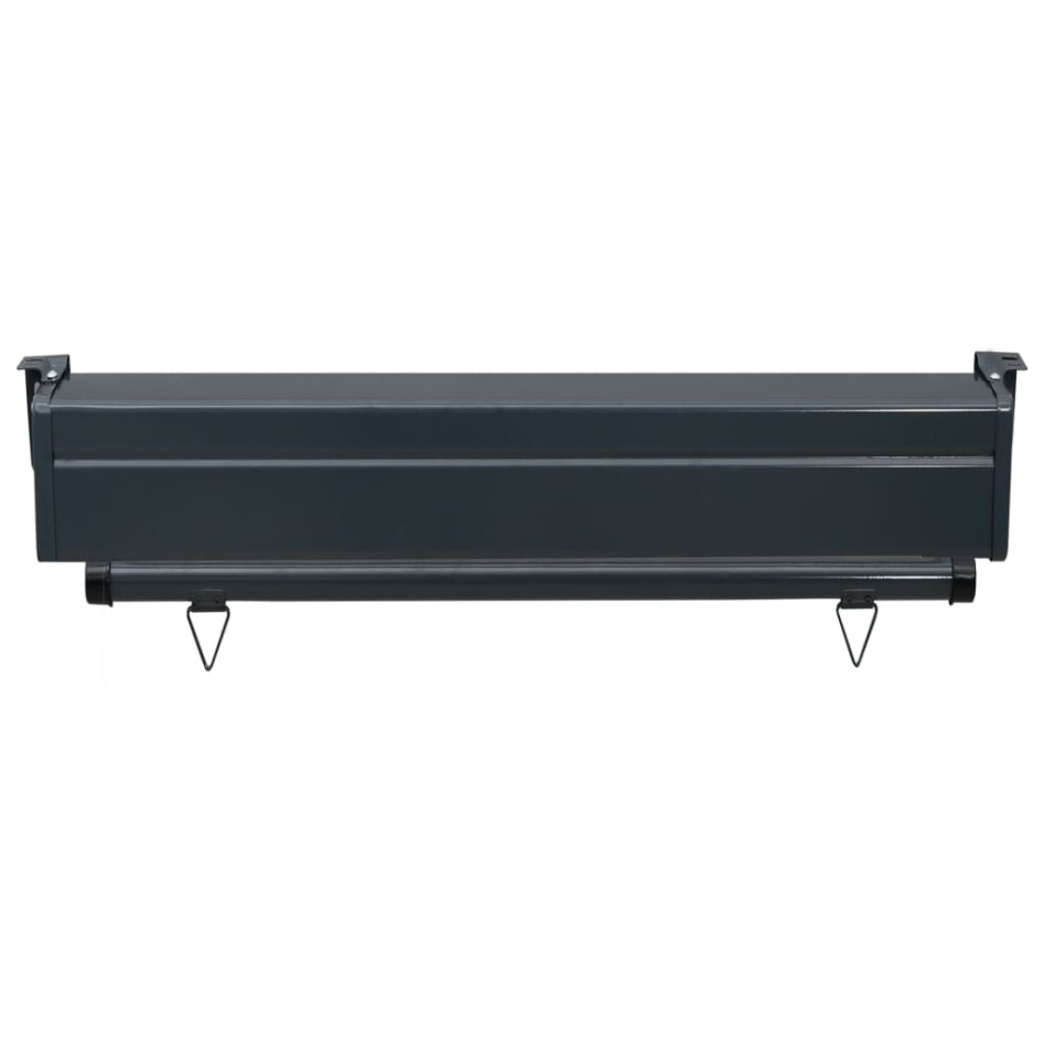 Toldo lateral de balcón marrón 85x250