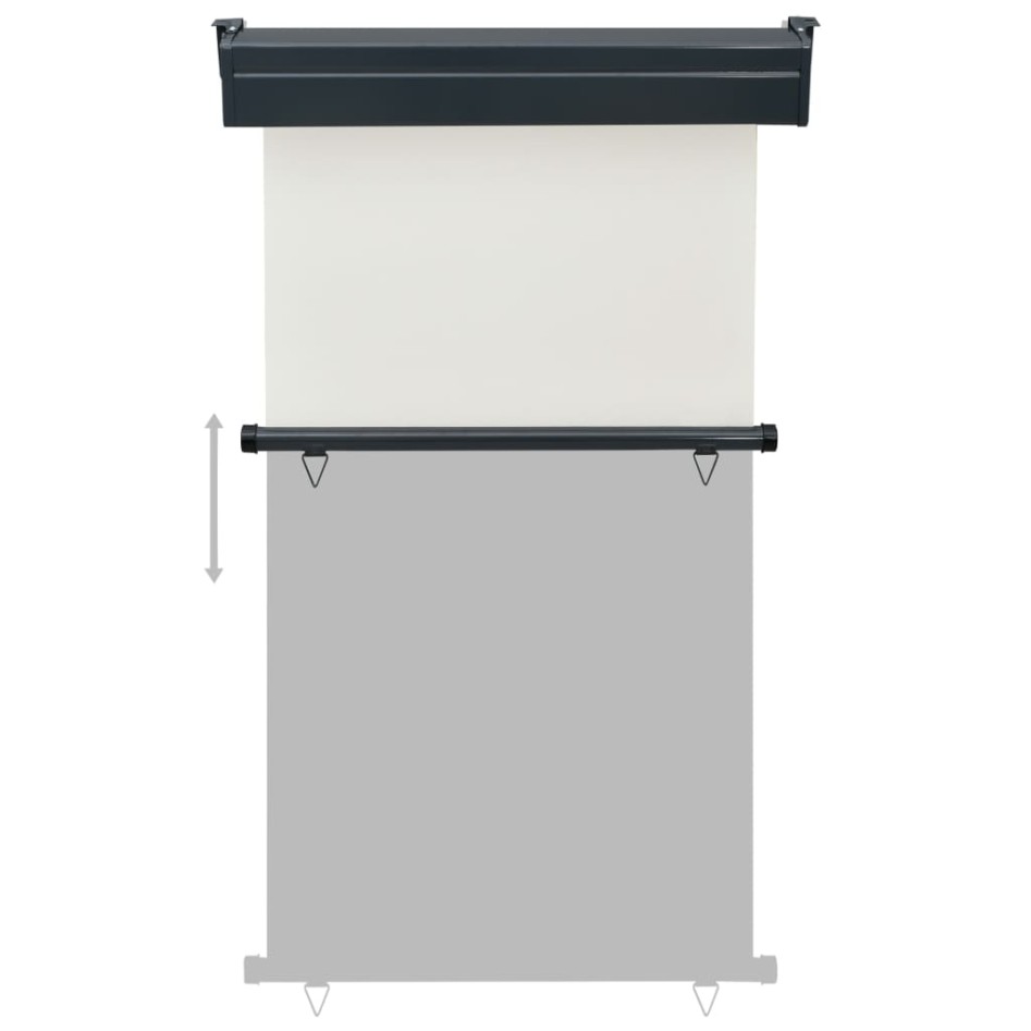 Toldo lateral de balcón color crema 105x250