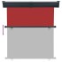 Toldo lateral de balcón rojo 175x250