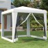 Carpa para celebraciones con 4 paredes de malla blanco