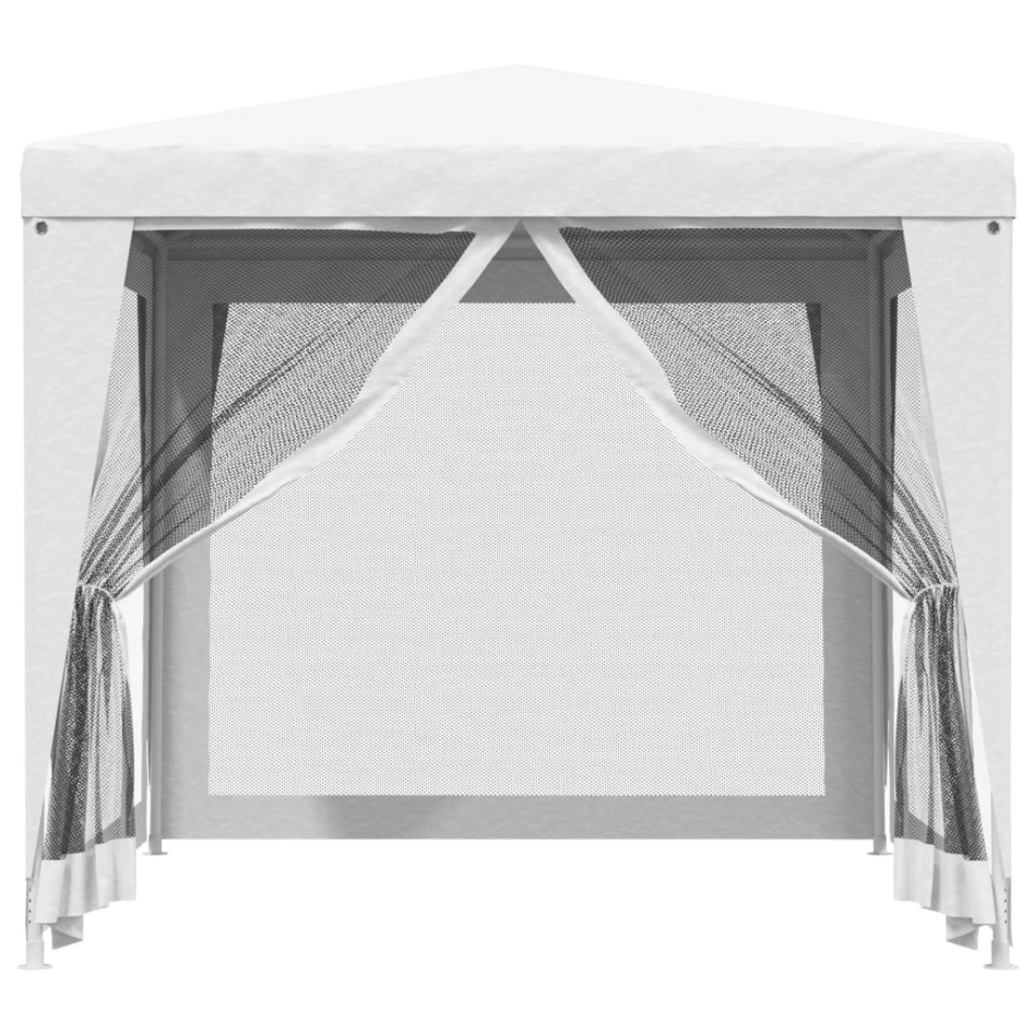 Carpa para celebraciones con 4 paredes de malla blanco