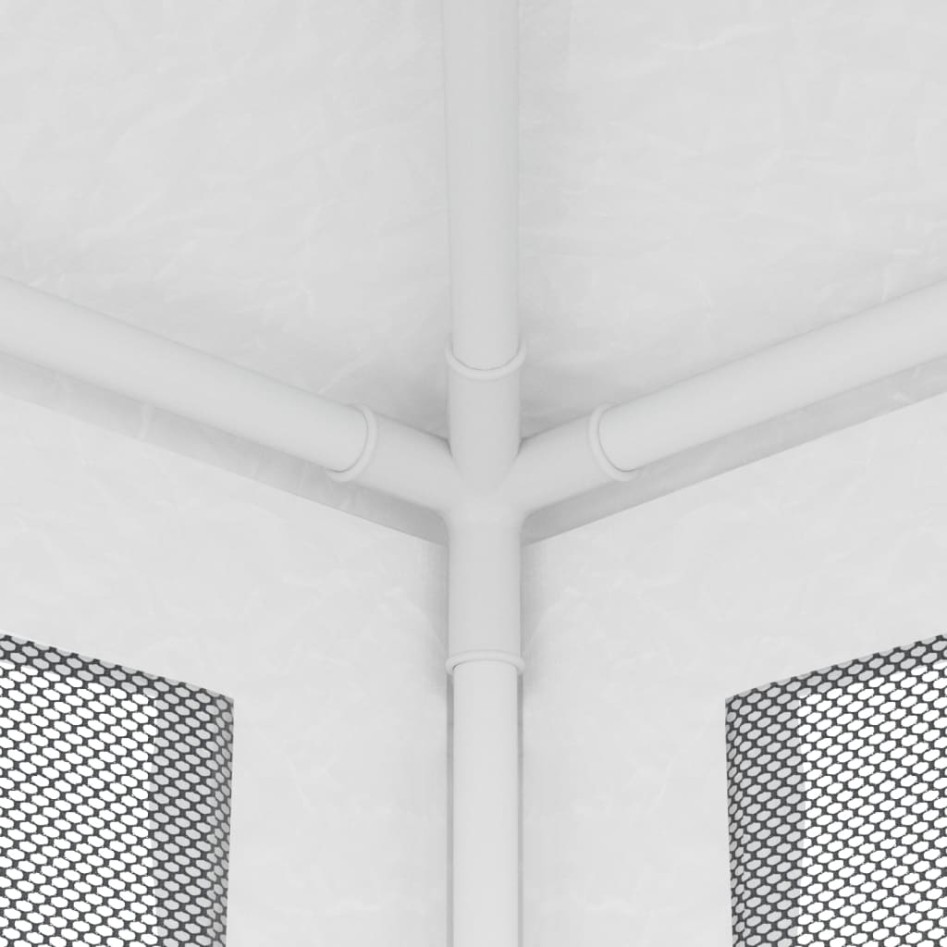 Carpa para celebraciones con 4 paredes de malla blanco