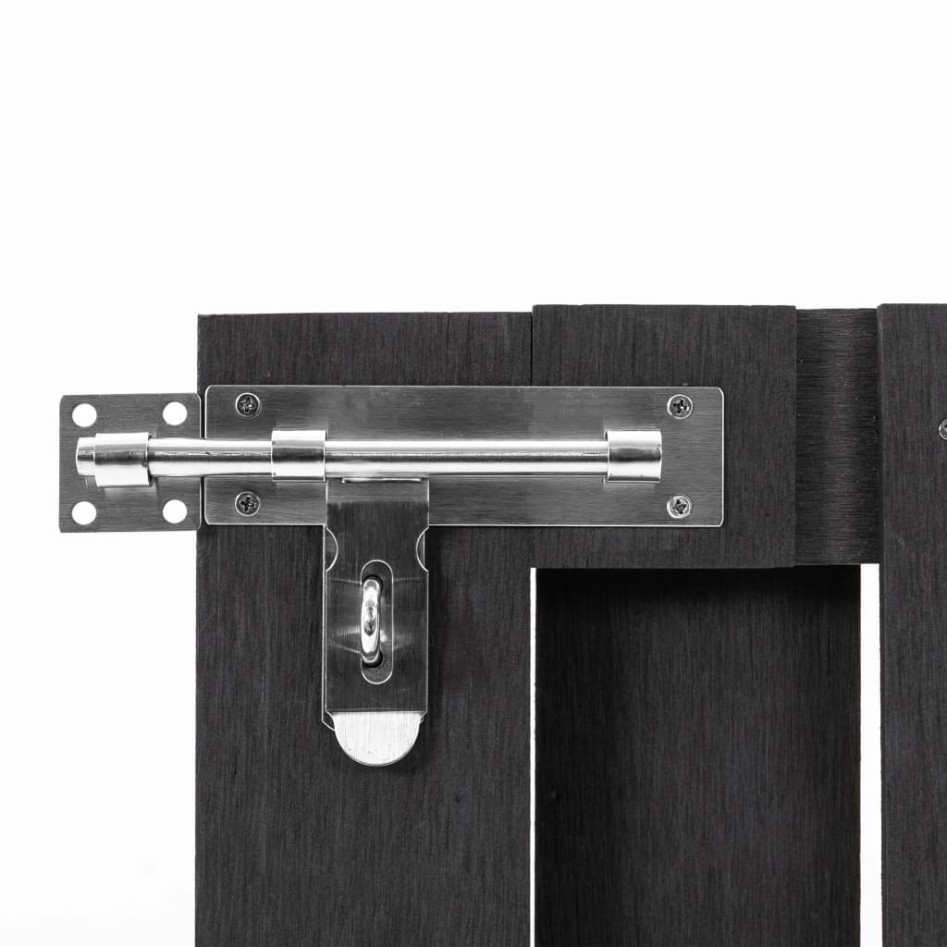 Puerta de jardín de WPC gris 100x60