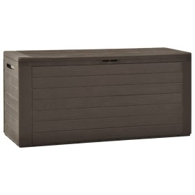 Caja de almacenamiento de jardín marrón 116x44x55