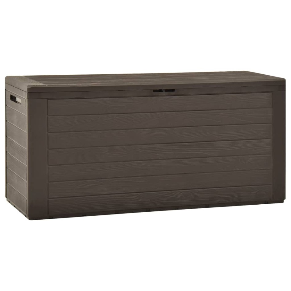 Caja de almacenamiento de jardín marrón 116x44x55