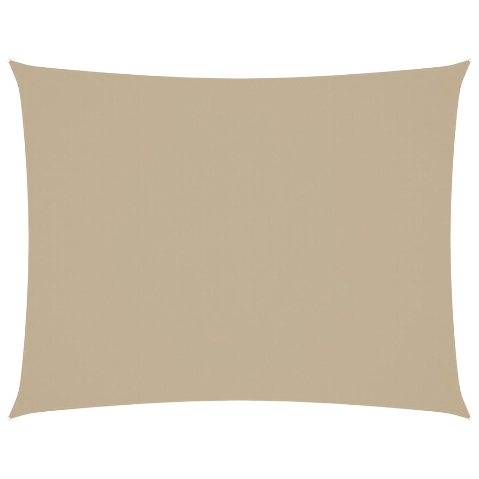 Toldo de vela rectangular tela Oxford beige 3x6