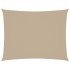 Toldo de vela rectangular tela Oxford beige 5x6