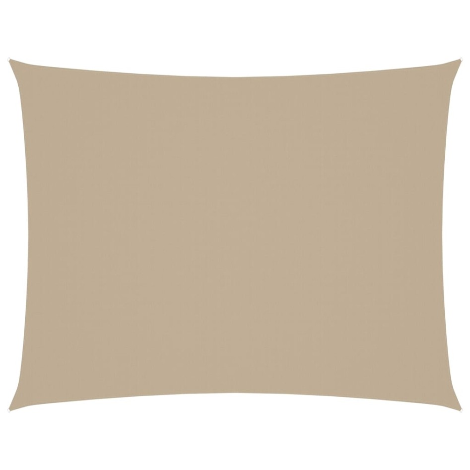 Toldo de vela rectangular tela Oxford beige 5x6