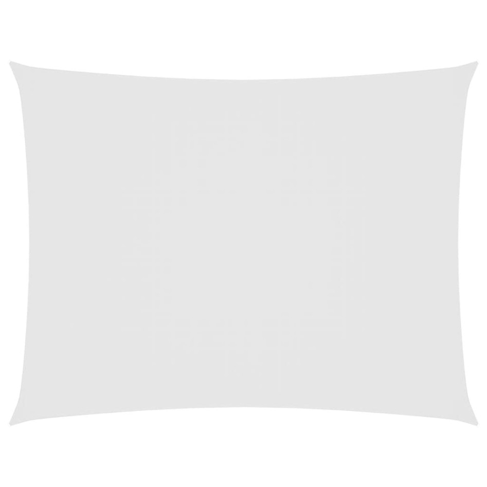 Toldo de vela rectangular tela Oxford blanco 5x6