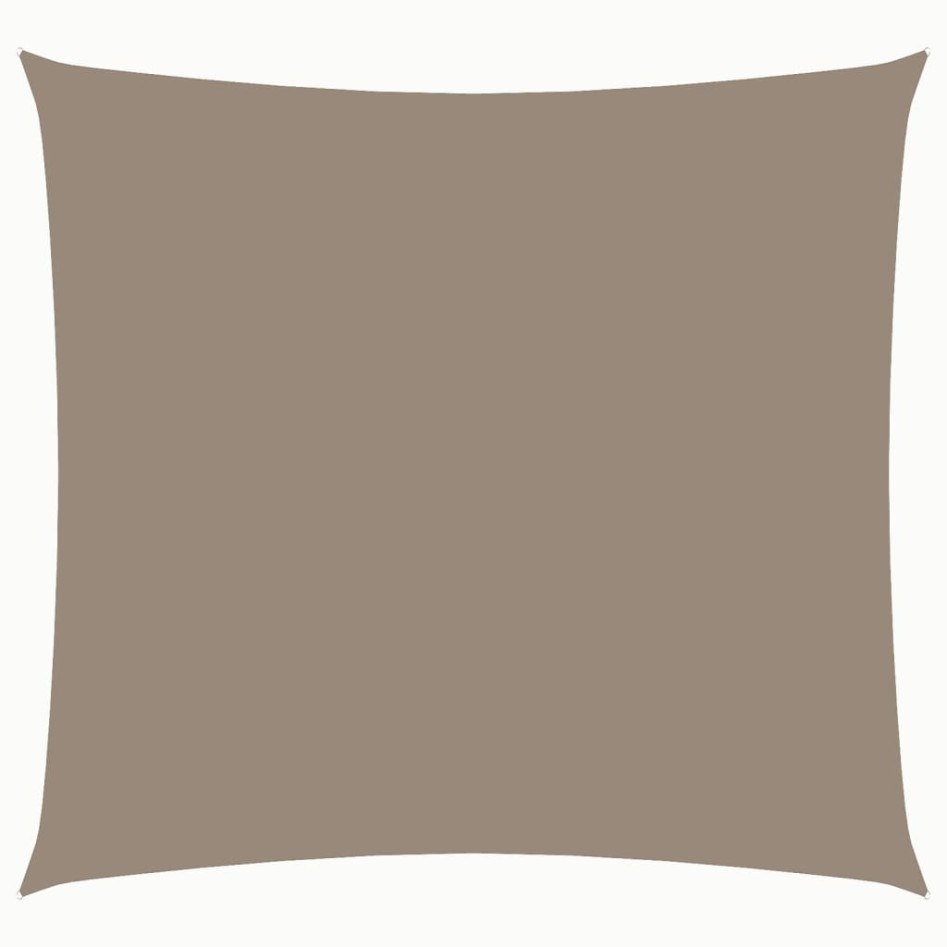 Toldo de vela cuadrado tela Oxford gris taupe 5x5