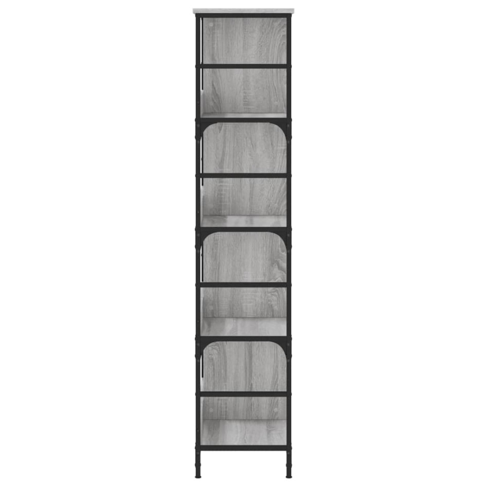 Estantería de madera de ingeniería gris Sonoma 78,5x33x153