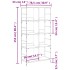 Estantería de madera de ingeniería gris Sonoma 78,5x33x153