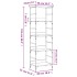 Estantería de madera de ingeniería negra 50x33x153