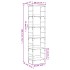 Estantería de madera ingeniería marrón roble 50x33x188,5