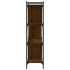 Librería 4 estantes madera ingeniería marrón roble 76x32x123