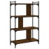 Librería 4 estantes madera ingeniería marrón roble 76x32x123