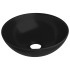 Lavabo de cuarto de baño redondo cerámica negro