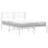 Estructura cama sin colchón con cabecero metal blanco