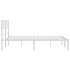 Estructura cama sin colchón con cabecero metal blanco