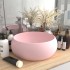 Lavabo de lujo redondo cerámica rosa mate 40x15