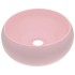 Lavabo de lujo redondo cerámica rosa mate 40x15