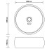 Lavabo de lujo redondo cerámica rosa mate 40x15