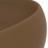 Lavabo de lujo redondo cerámica crema mate 40x15
