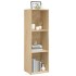 Estantería libros/mueble TV contrachapada roble 36x30x114