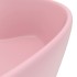 Lavabo lujo con rebosadero cerámica rosa mate 36x13
