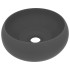 Lavabo de lujo redondo cerámica gris oscuro mate 40x15