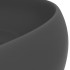 Lavabo de lujo redondo cerámica gris oscuro mate 40x15