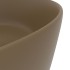 Lavabo de lujo redondo cerámica crema mate 40x15