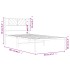 Estructura cama sin colchón con cabecero metal blanco 90x200