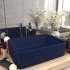 Lavabo de lujo de cerámica azul oscuro mate 41x30x12