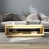 Mesa de centro de madera maciza de pino 110x50x33,5