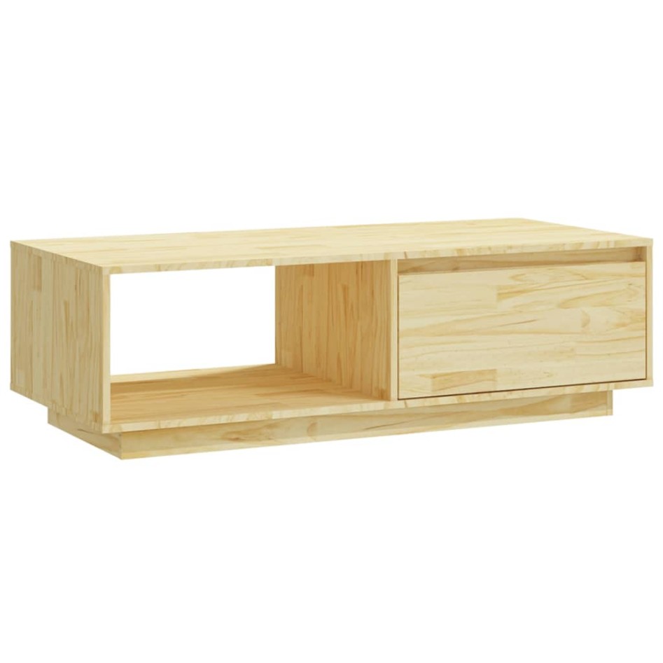 Mesa de centro de madera maciza de pino 110x50x33,5