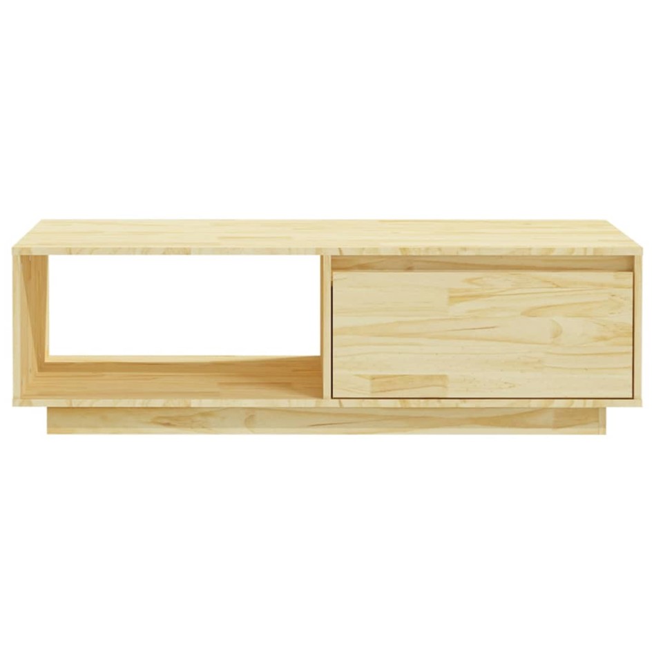 Mesa de centro de madera maciza de pino 110x50x33,5