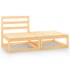 Juego de muebles de jardín 2 piezas madera maciza de