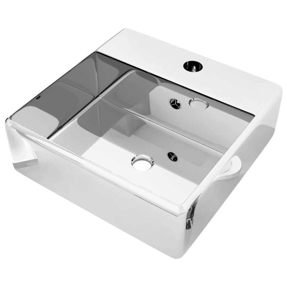 Lavabo con rebosadero 41x41x15 cm cerámica