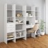 Estantería librería madera contrachapada blanco 40x35x180