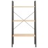 Estantería de pie 3 baldas marrón claro y negro 56x35x108