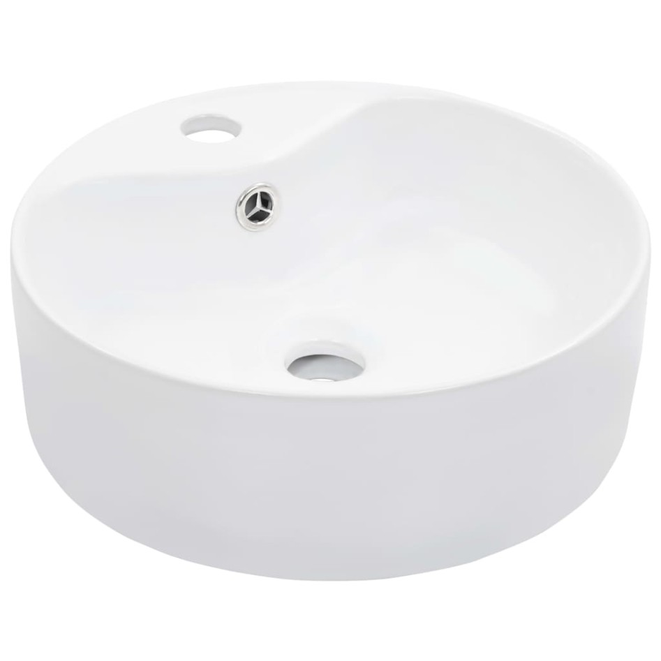 Lavabo con rebosadero 36x13 cm cerámica