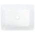Lavabo rectangular de cerámica blanco 48x37x13